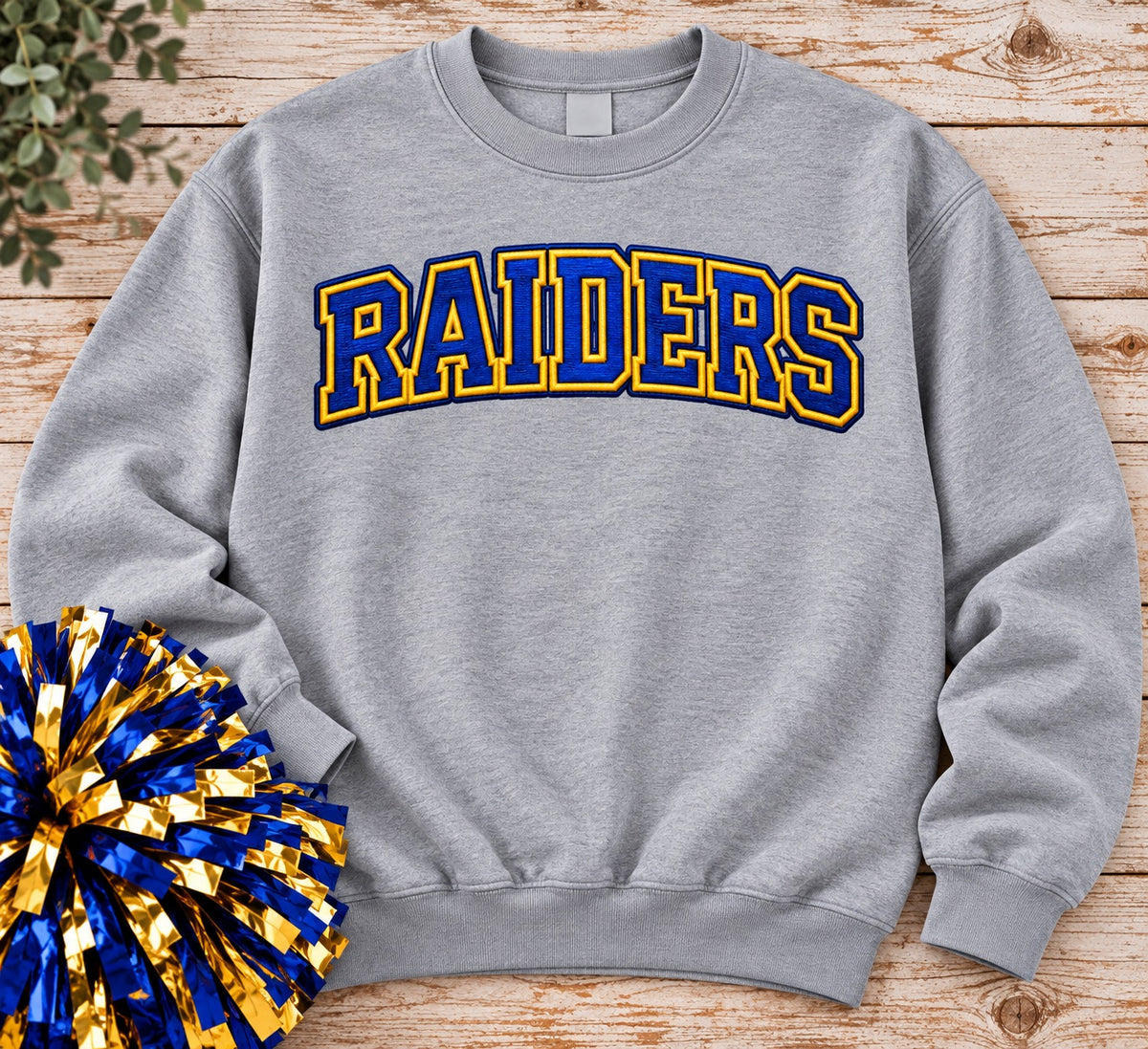 SWEATSHIRT (RAIDERS) Faux Embroidery