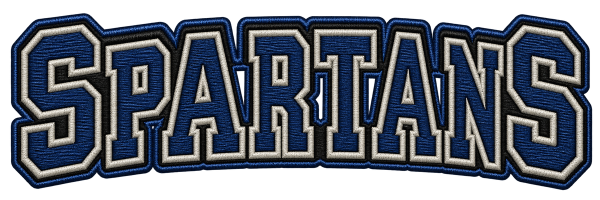 SWEATSHIRT (SPARTANS) Faux Embroidery