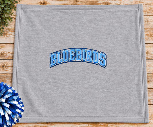 SWEATSHIRT BLANKET (BLUEBIRDS) Faux Embroidery