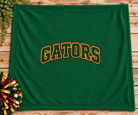 SWEATSHIRT BLANKET (GATORS) Faux Embroidery