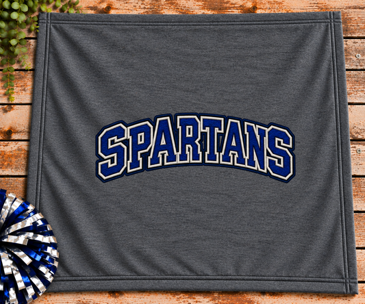 SWEATSHIRT BLANKET (SPARTANS) Faux Embroidery