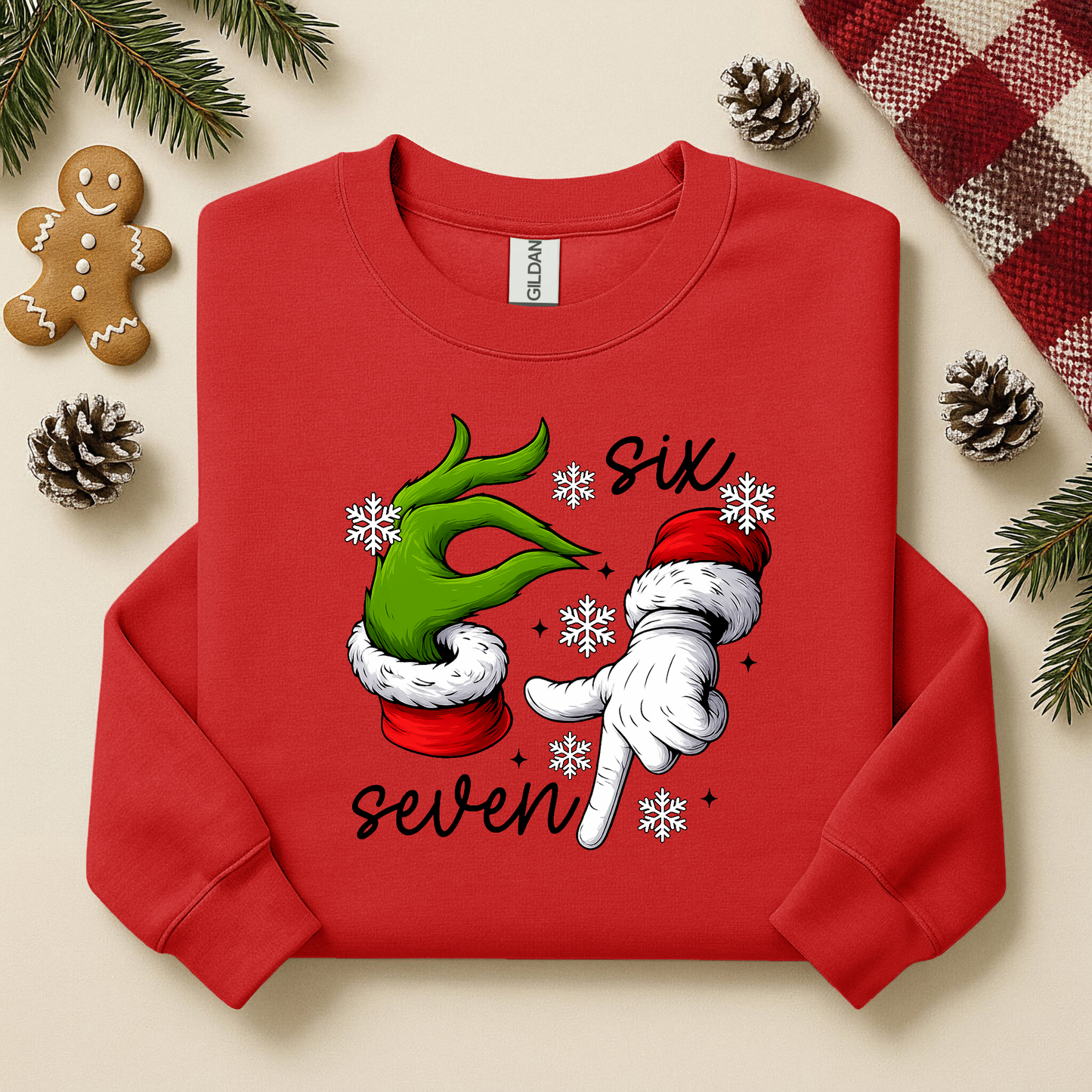 Six Seven Christmas Fingers  YOUTH & ADULT SIZES